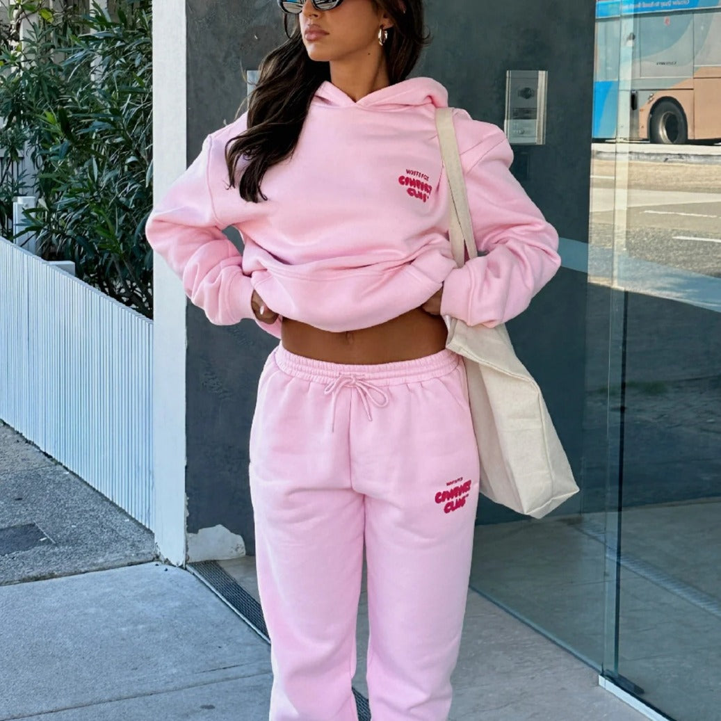 Suit Fashion Sports Long Sleeve Pullover Hoodie Two-Piece Set