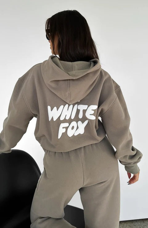 Sweater Suit Fashion Sports Long Sleeve Pullover Hooded Sweater Two-Piece Set