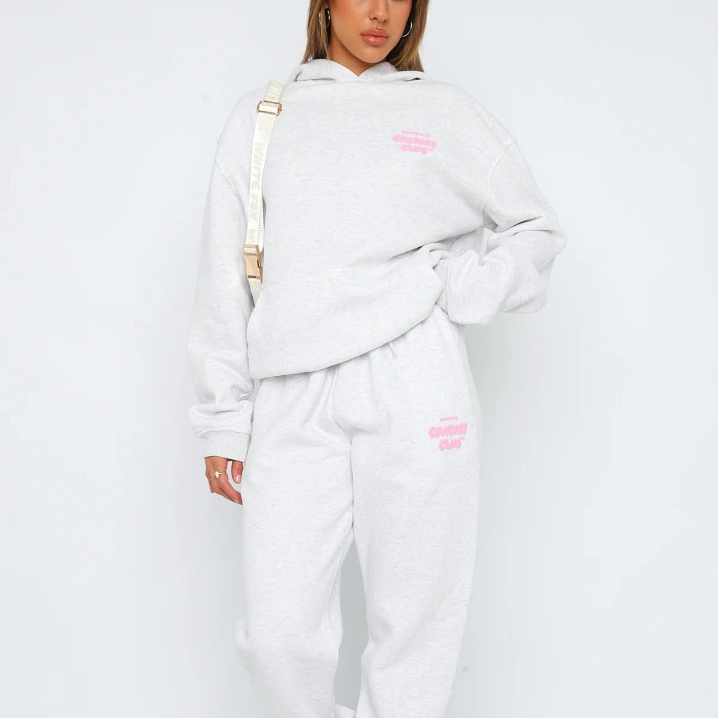 Suit Fashion Sports Long Sleeve Pullover Hoodie Two-Piece Set
